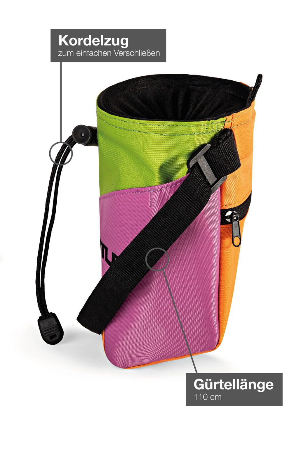 MANTLE Chalkbag Roofy – Nylon, Fleece & Hüftgürtel