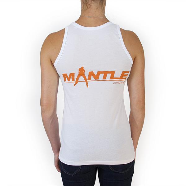 MANTLE Damen Kletter-Tanktop Weiß – Bio-Baumwolle