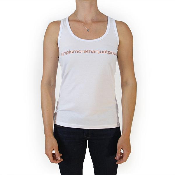 MANTLE Damen Kletter-Tanktop Weiß – Bio-Baumwolle