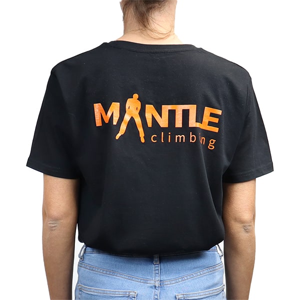 MANTLE Unisex Klettershirt – Bio-Baumwolle, Schwarz/Weiß