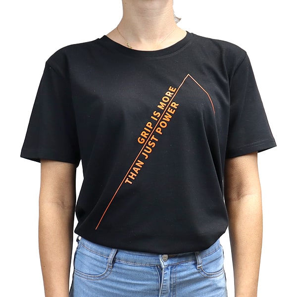 MANTLE Unisex Klettershirt – Bio-Baumwolle, Schwarz/Weiß