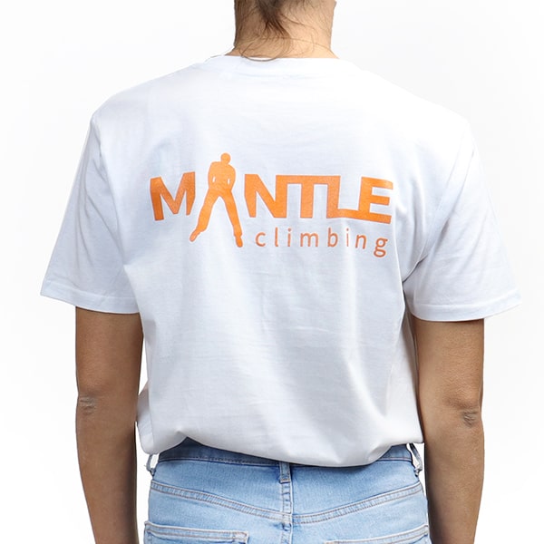 MANTLE Unisex Klettershirt – Bio-Baumwolle, Schwarz/Weiß