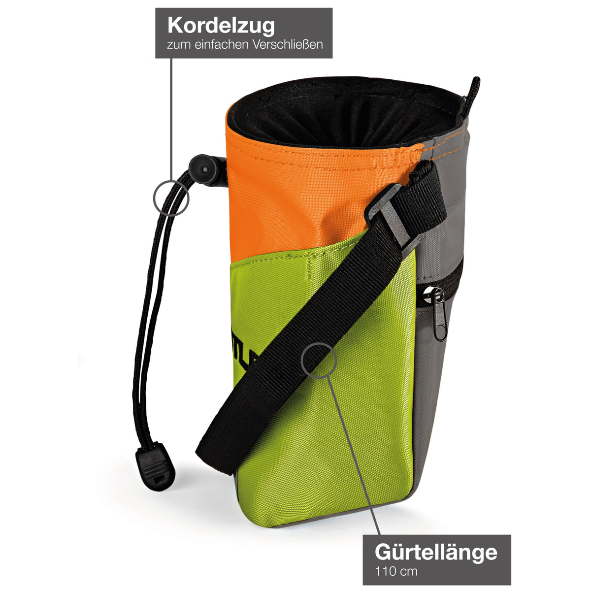 MANTLE Chalkbag Juggy – Nylon, Fleece & Hüftgürtel