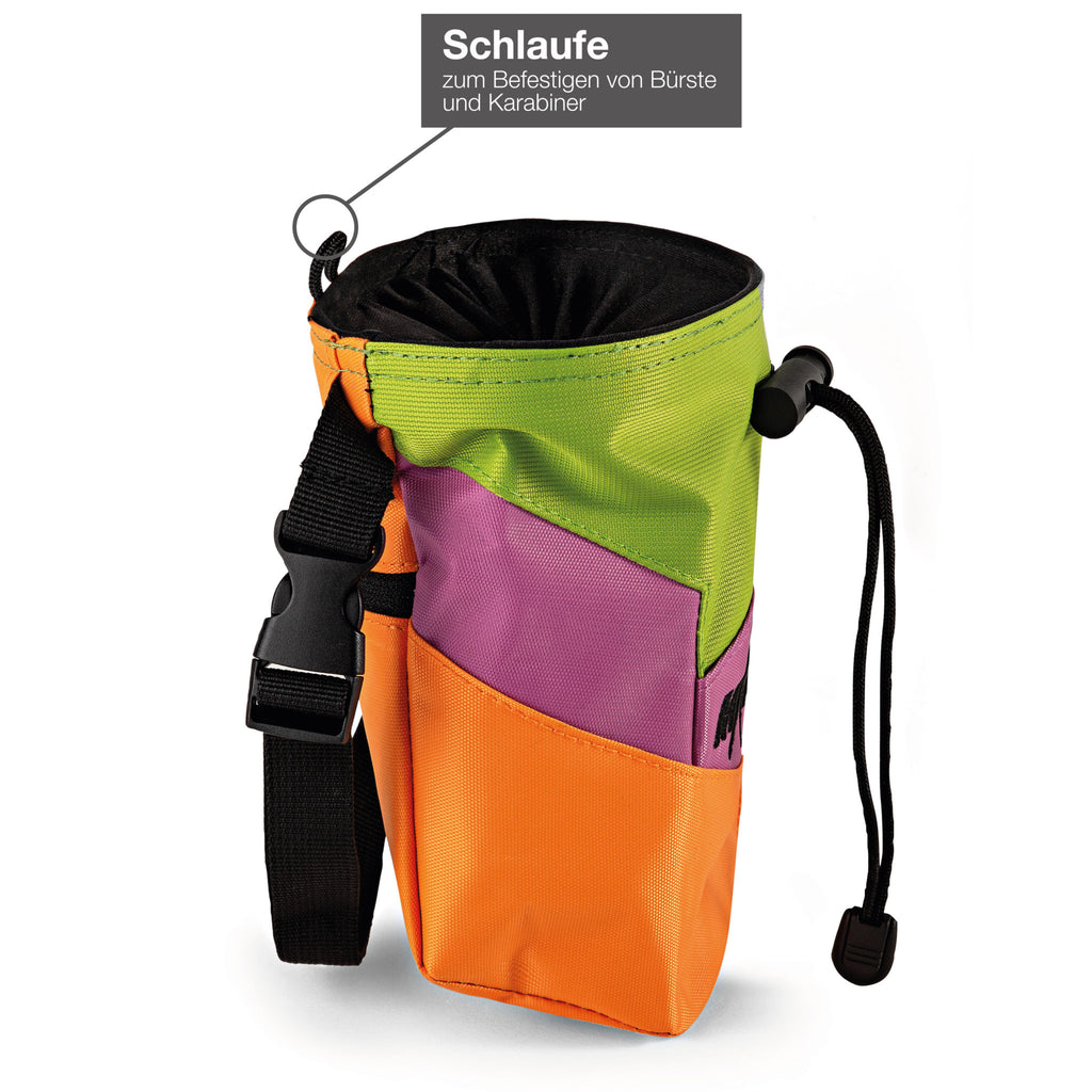 MANTLE Chalkbag Roofy – Nylon, Fleece & Hüftgürtel