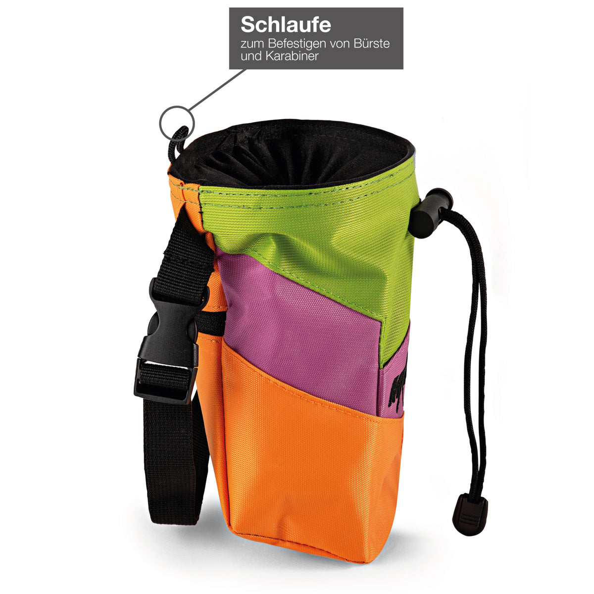 MANTLE Chalkbag Roofy – Nylon, Fleece & Hüftgürtel