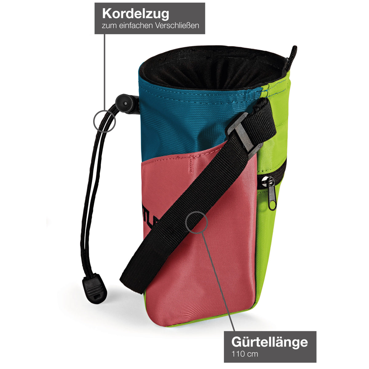 MANTLE Chalkbag Slabby – Nylon, Fleece & Hüftgürtel