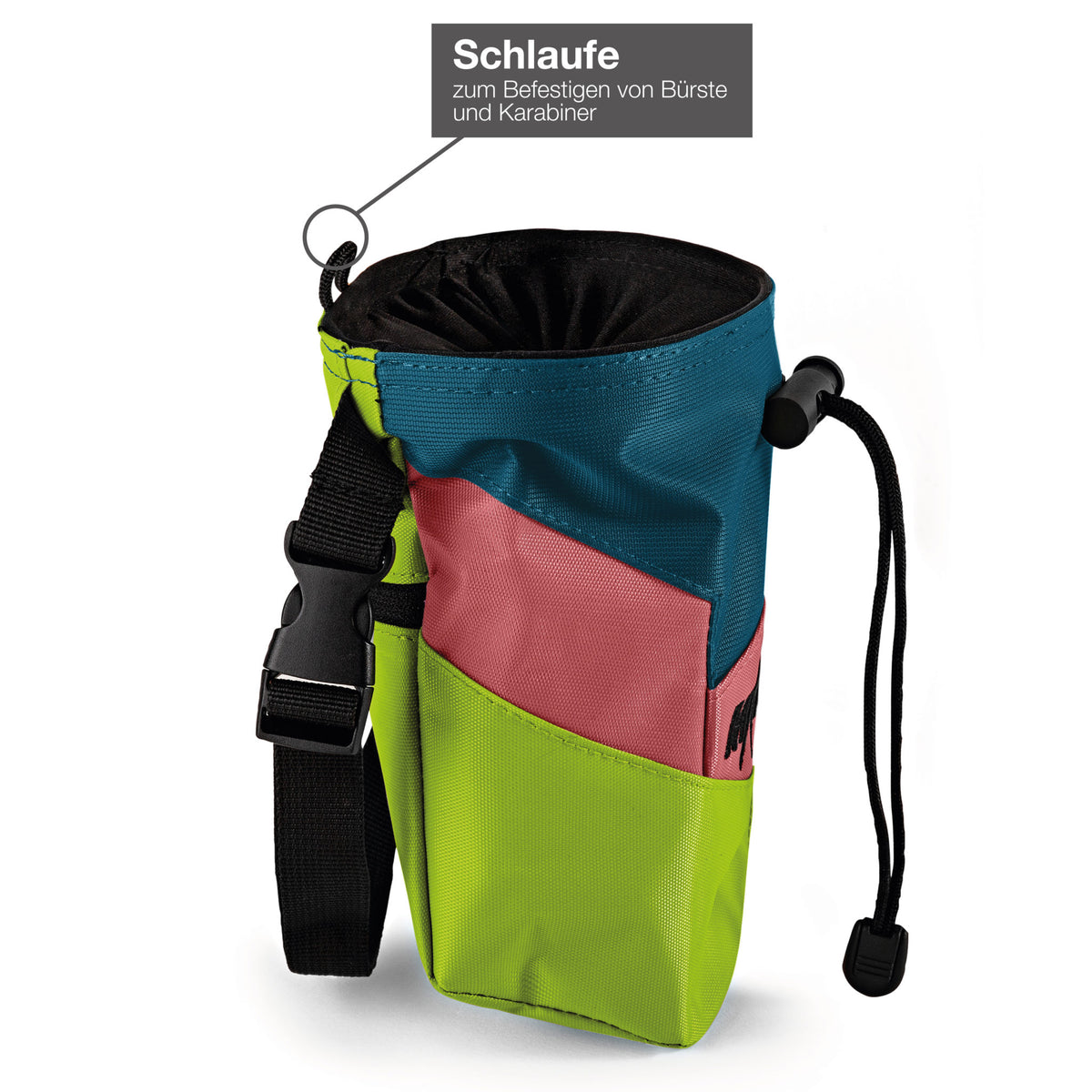 MANTLE Chalkbag Slabby – Nylon, Fleece & Hüftgürtel