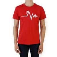 T-Shirt Herzschlag Rot Unisex